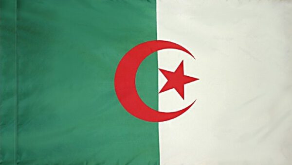 Algeria flag with pole sleeve - for indoor use