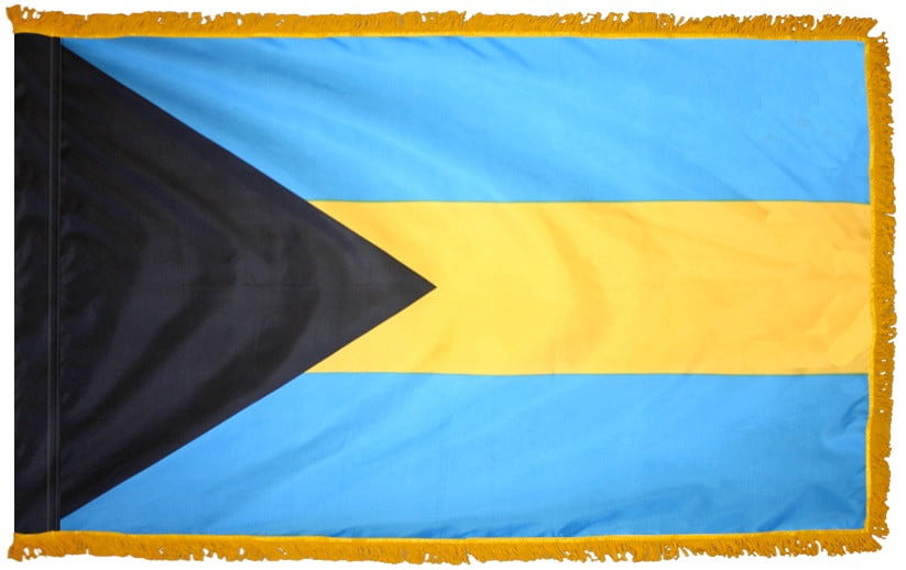 Bahamas Flag with Fringe - For Indoor Use