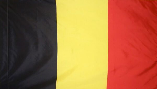 Belgium flag with pole sleeve - for indoor use