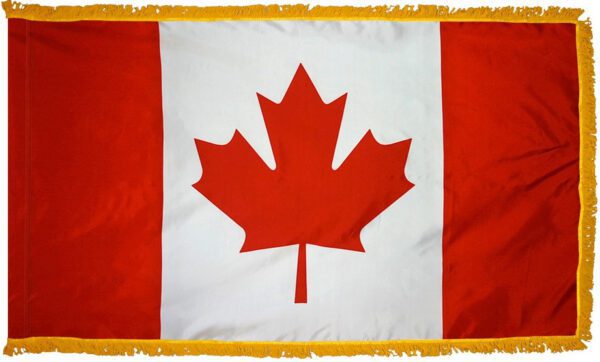 Canada flag with fringe - for indoor use
