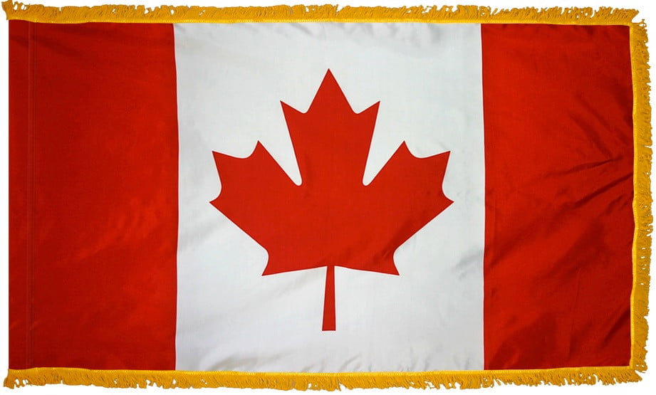 Canada Flag with Fringe - For Indoor Use