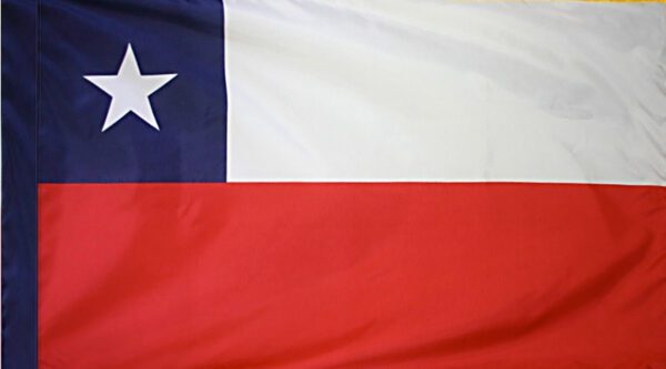 Chile flag with pole sleeve - for indoor use