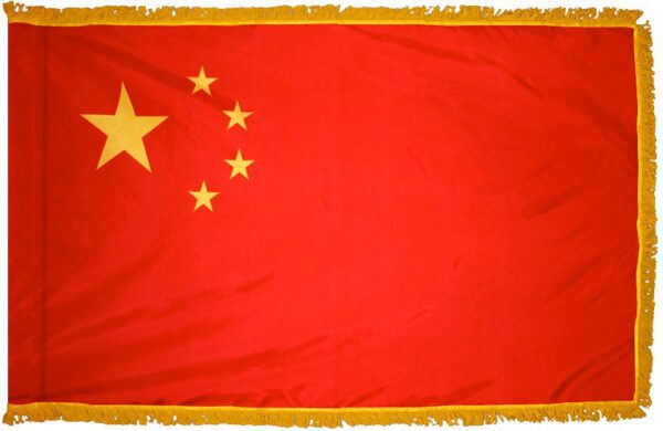 China flag with fringe - for indoor use