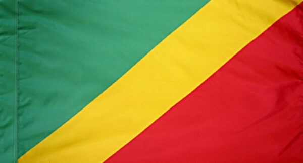 Congo flag with pole sleeve - for indoor use