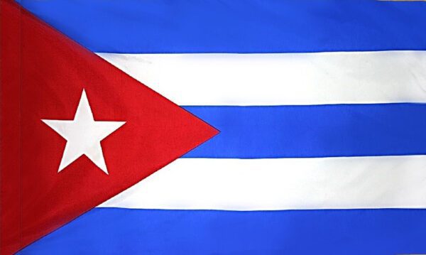 Cuba flag with pole sleeve - for indoor use