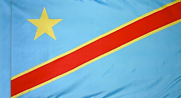 Dem. Rep. Of congo flag with pole sleeve - for indoor use