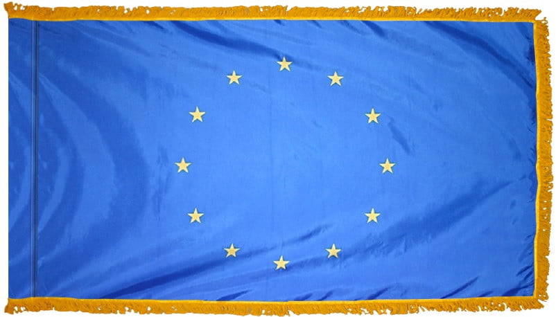 European Union Flag with Fringe - For Indoor Use
