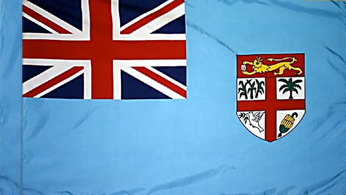 Fiji Flag with Pole Sleeve - For Indoor Use
