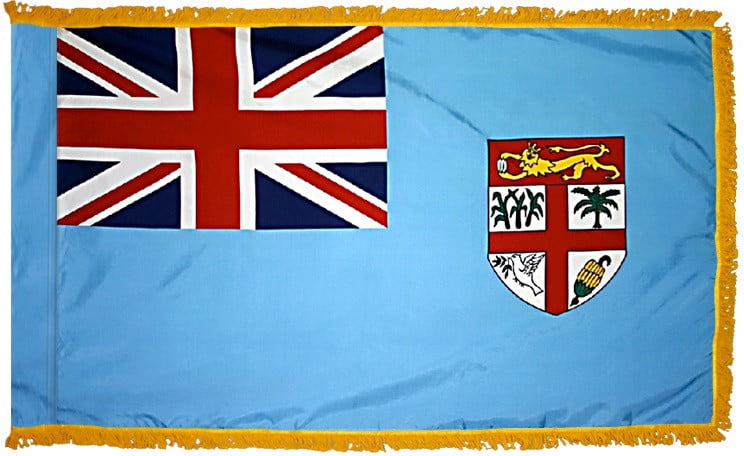 Fiji Flag with Fringe - For Indoor Use