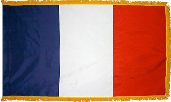 France flag with fringe - for indoor use