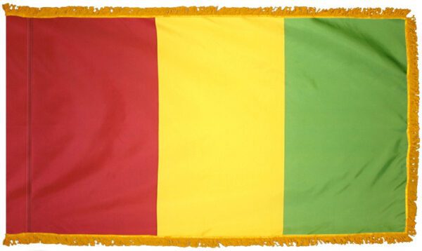 Guinea flag with fringe - for indoor use