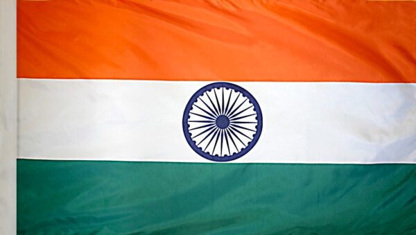 India flag with pole sleeve - for indoor use
