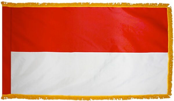 Indonesia flag with fringe - for indoor use