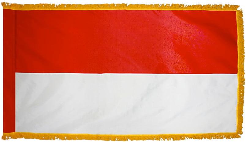 Indonesia Flag with Fringe - For Indoor Use