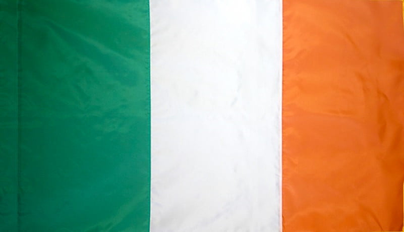 Ireland Flag with Pole Sleeve - For Indoor Use