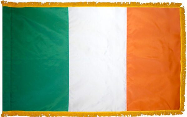 Ireland flag with fringe - for indoor use