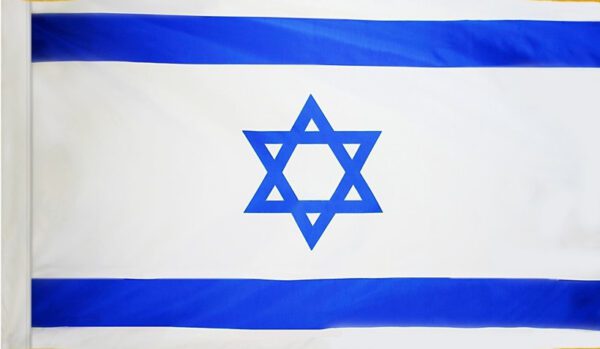 Israel flag with pole sleeve - for indoor use