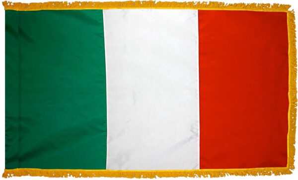 Italy flag with fringe - for indoor use