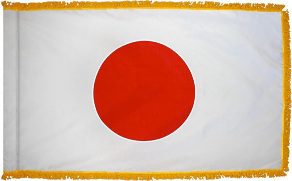 Japan flag with fringe - for indoor use