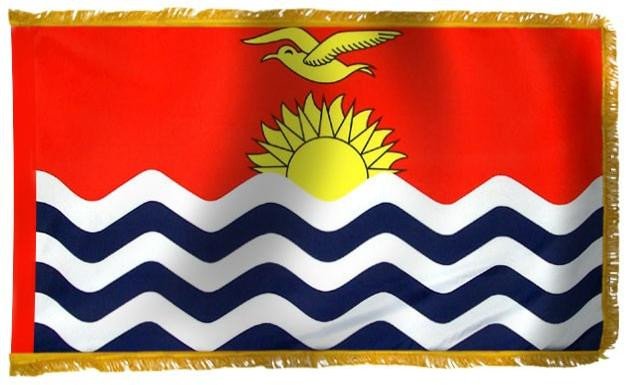 Kiribati Flag with Fringe - For Indoor Use