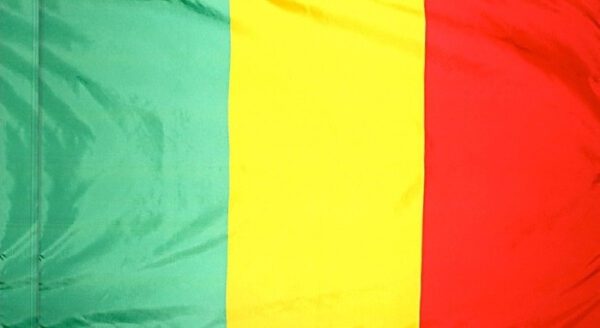 Mali flag with pole sleeve - for indoor use