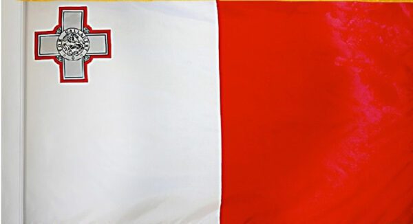 Malta flag with pole sleeve - for indoor use