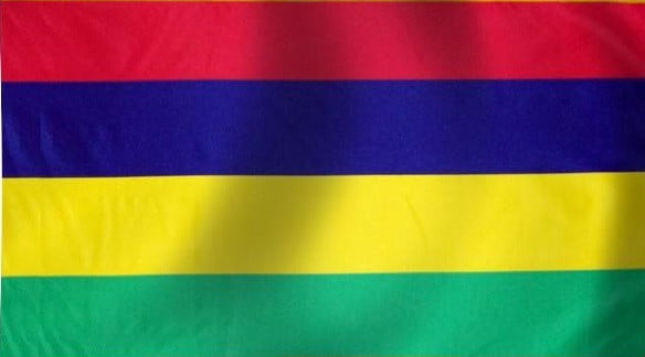 Mauritius flag with pole sleeve - for indoor use