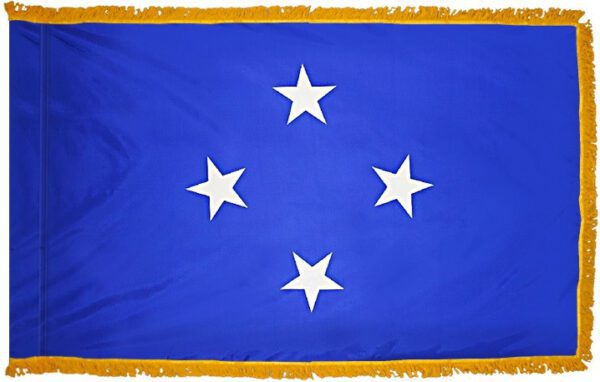 Micronesia flag with fringe - for indoor use