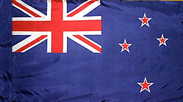 New zealand flag with pole sleeve - for indoor use