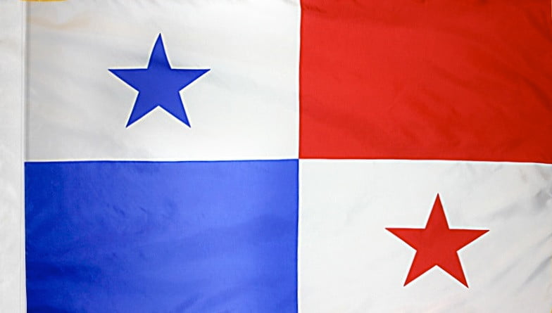 Panama Flag with Pole Sleeve - For Indoor Use