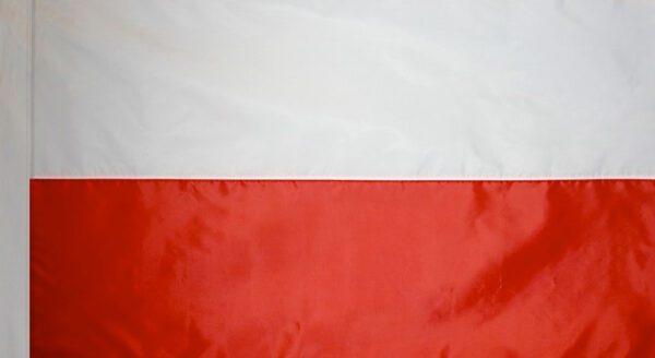 Poland flag with pole sleeve - for indoor use