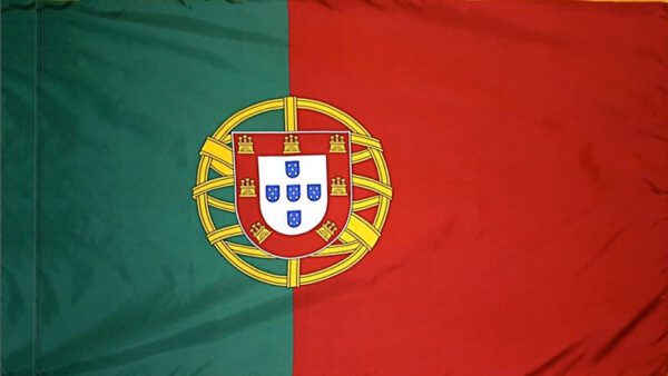 Portugal flag with pole sleeve - for indoor use
