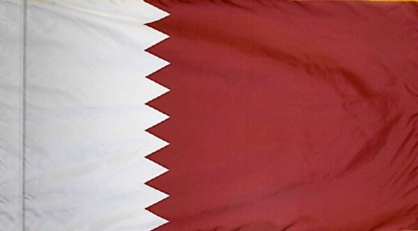 Qatar flag with pole sleeve - for indoor use