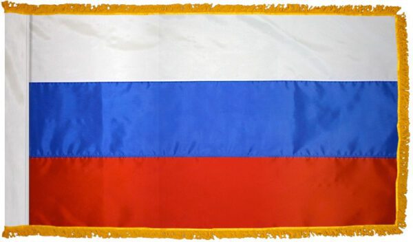 Russia flag with fringe - for indoor use