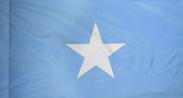 Somalia flag with pole sleeve - for indoor use