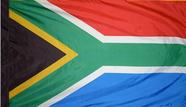 South africa flag with pole sleeve - for indoor use