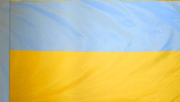 Ukraine flag with pole sleeve - for indoor use