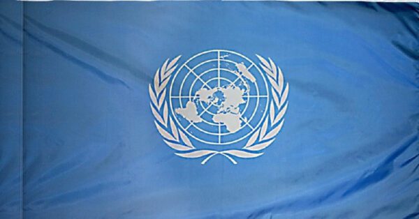 United nations flag with pole sleeve - for indoor use