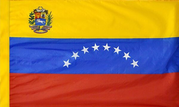Venezuela flag with pole sleeve - for indoor use