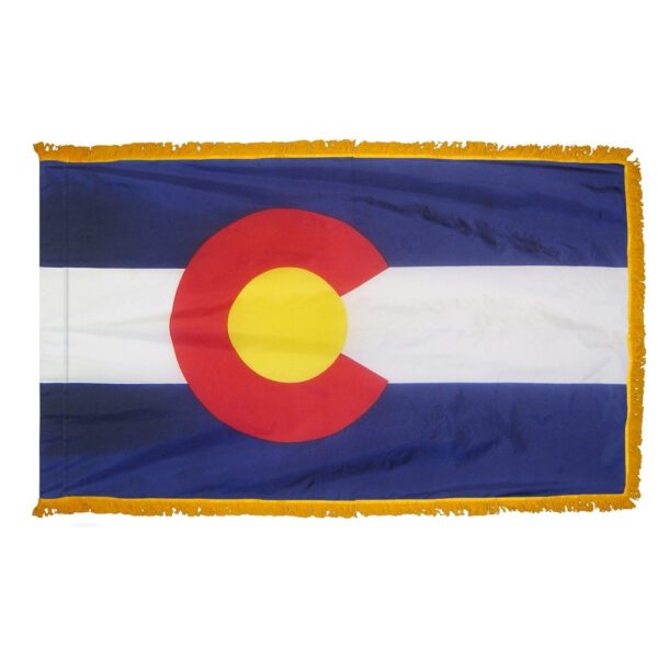 Colorado - state flag with fringe - for indoor use