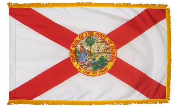 Florida - state flag with fringe - for indoor use