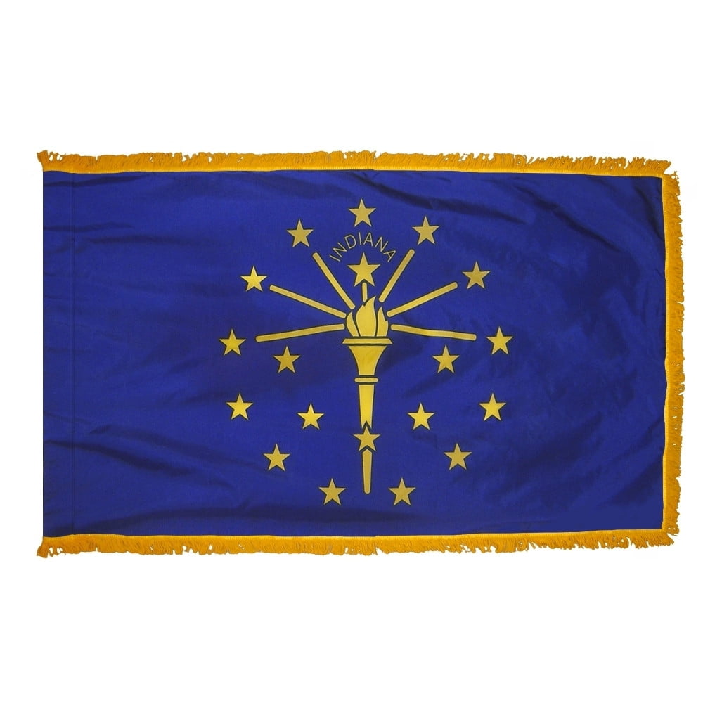 Indiana - State Flag with Fringe - For Indoor Use