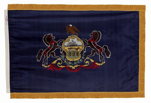 Pennsylvania - state flag with fringe - for indoor use