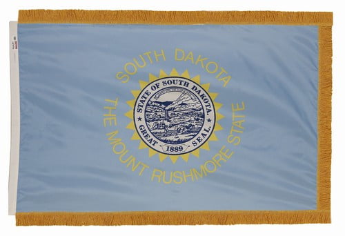 South dakota - state flag with fringe - for indoor use