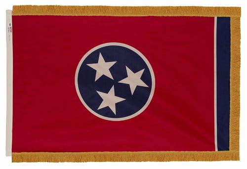 Tennessee - state flag with fringe - for indoor use