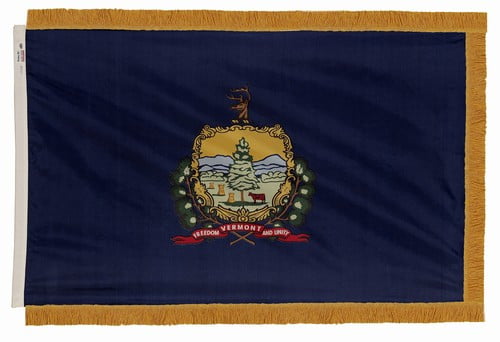Vermont - State Flag with Fringe - For Indoor Use