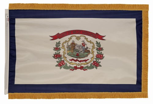 West virginia state flag - indoor fringed
