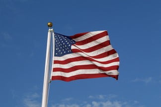 American flag - reinforced nyl-glo - for outdoor use