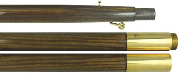 Flagpole - deluxe oak with gold fittings
