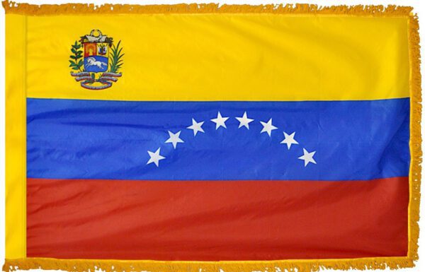 Venezuela flag with fringe - for indoor use